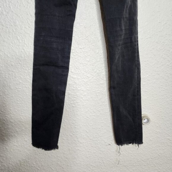 Rag & Bone Denim Leggings in Night Distressed Black Women's Size 24 - Picture 3 of 8
